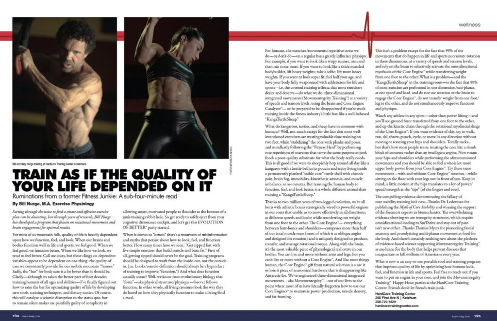 SVPN Magazine Article by Bill nurge 59 years Old, M.A. Exercise Physiology talks about all the myths in the Fitness world that mislead us into a poor quality of life. In this Article he explains what are we doing wrong and how to fixed before is too late...