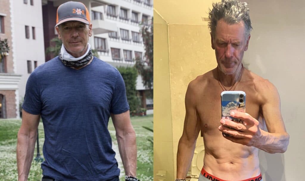 Mark Pattison, NFL player shows his body changes before and after 7 weeks climbing Everest